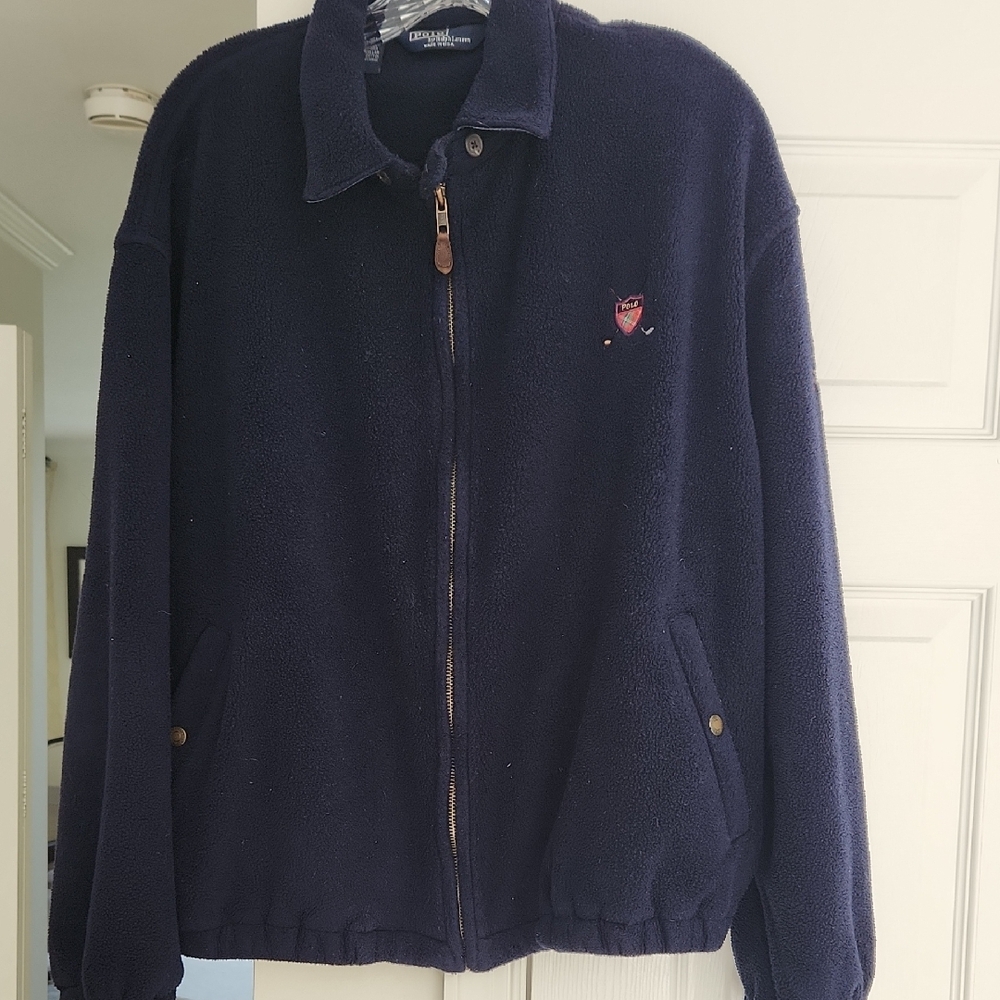 Polo by Ralph Lauren Blue Bomber Jacket Varsity Style